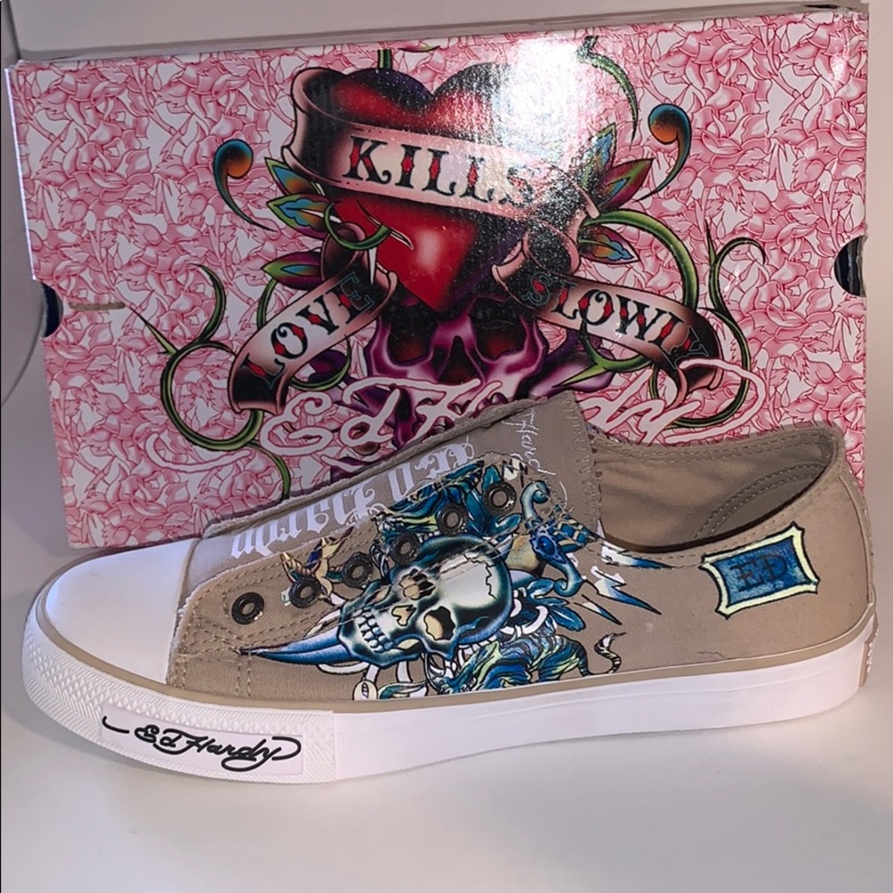 Ed Hardy Women’s Laceless Sneakers